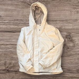 Avalanche Women’s Winter Coat | Beige-White Fleece‑Lined Hooded Jacket Sz Medium